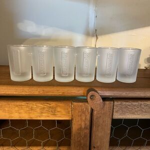 JagerMeister frosted glass shot glasses brand new never used